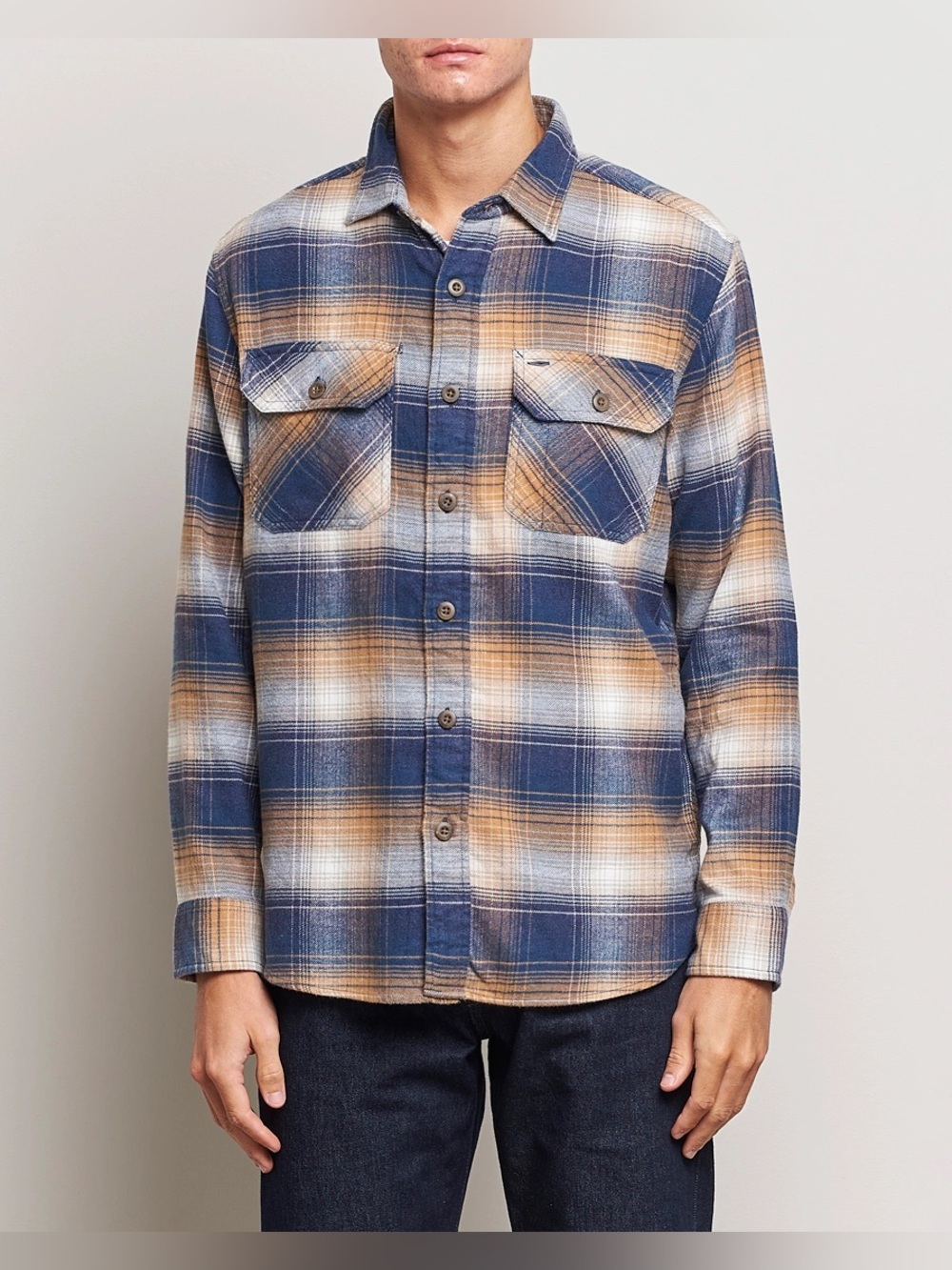 PENDLETON
Burnside Flannel Shirt Navy/Tan size large